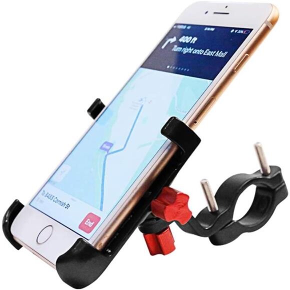 Motorcycle＆Bike Phone Mount, Aluminum Alloy Bicycle Handlebar Cellphone Holder - Picture 6 of 8